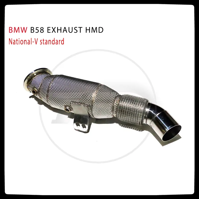 

HMD Exhaust System High Flow Downpipe for BMW M140i B58 3.0T Car Accessories With Catalytic Converter Header