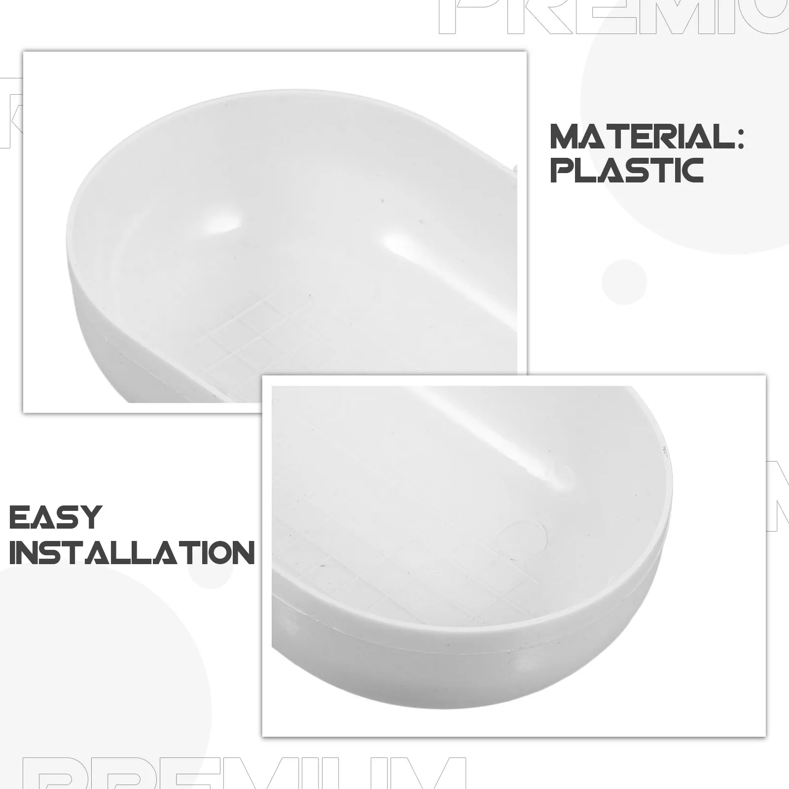 2Pcs Plastic Bird Bath Bowl Proper Size for Small Birds Easy Clean Heavy Duty Birdbath for Outdoors Balcony Garden Bird Water