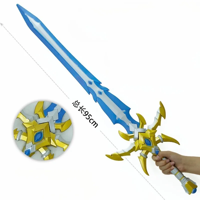 New 95cm Crystal Arm Blade Sword PU Melee Model Ornaments Cos Props Decoration Collection Crafts Birthday Gift Toys Kids