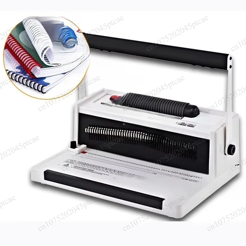 Calendar single roll spiral plastic wire binding machine S20A manual 46 hole adjustable A4 size below 300mm
