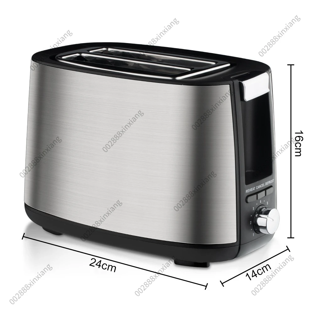 EU Plug 220V 2-Slice Toaster Household Bread Machine Breakfast Maker Light Food Machine Multifunctional Toast Maker