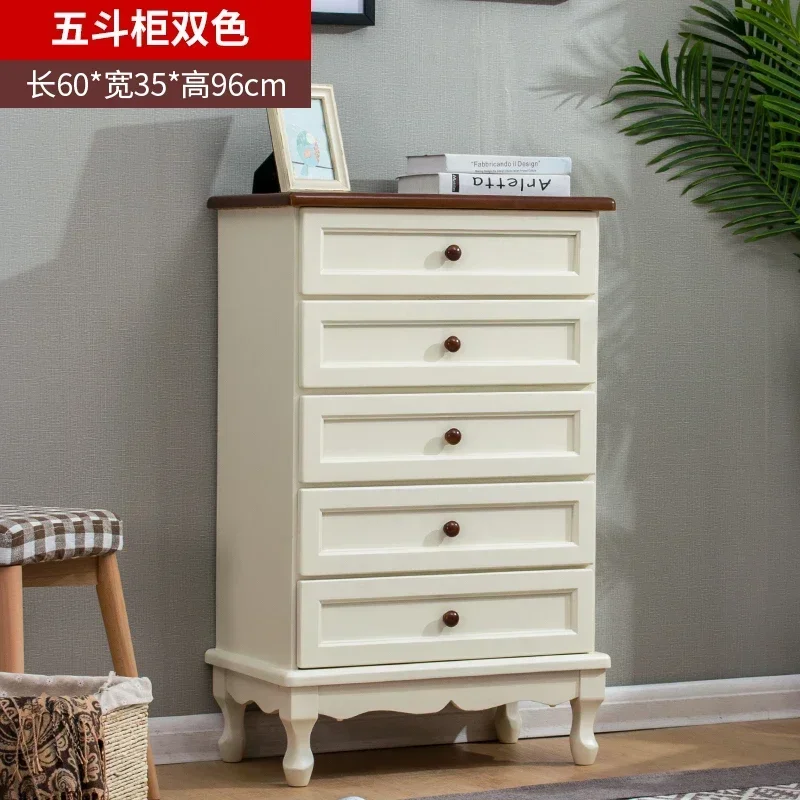 b2 Chest of Drawers Solid Wood American Storage Cabinet Living Room Bedroom Locker Chest of Drawers