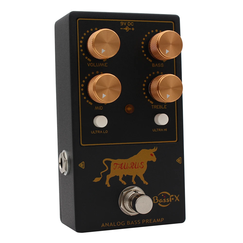 

Педаль предусилителя Fanmuzk Classic Analog Bass с 3-полосным активным эквалайзером и переключателями Ultra-Hi/Ultra-Lo, True Bypass, эффект для электробаса