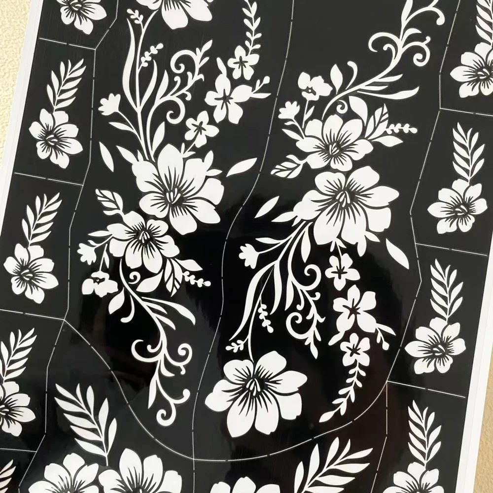 1pc Flower Pattern Tattoo Stencil Henna Stencil for Women Flower Tattoo Templates For Hand Foot Mehndi Design Body Painting Tool