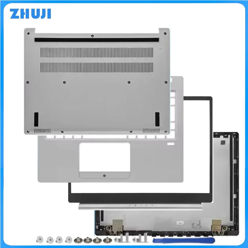 For Swift3 SF313-52 SF313-52G N19H3 LCD Back Cover Front Bezel Palmrest Upper Bottom Base Case Housing Silver
