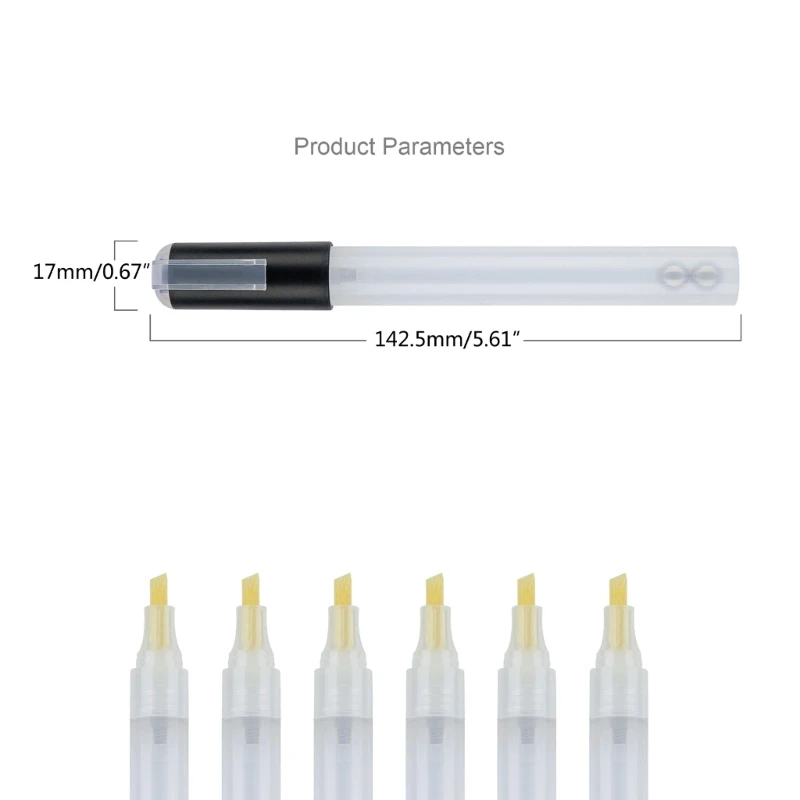 6 pçs marcadores recarregáveis ​​vazios caneta vazia marcadores marcadores acrílicos