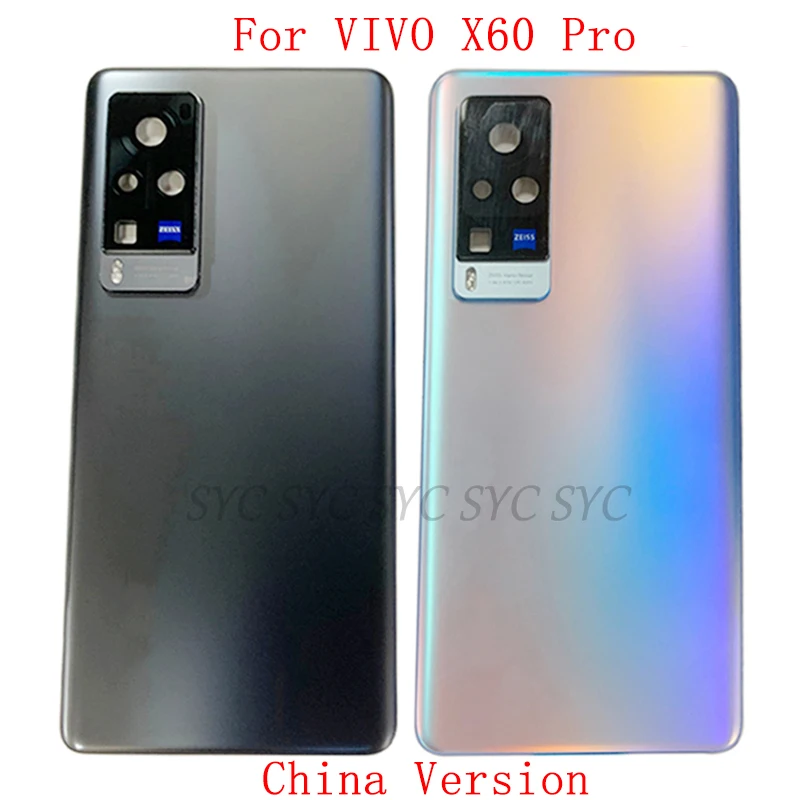 Coperchio della batteria originale custodia per porta posteriore custodia per VIVO X60 Pro Cover posteriore versione cinese con parti di riparazione del Logo dell'obiettivo della fotocamera