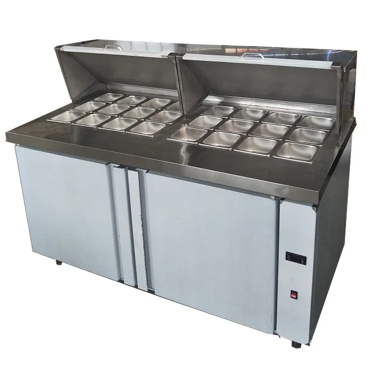 Commercial Refrigeration Equipment Freestanding Salad Fridge Bench Freezer Salad Refrigerator Counter Fridge