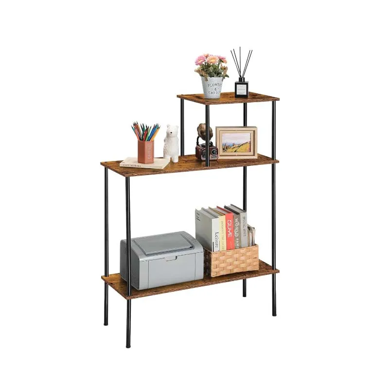 Industrial Console Table, 3 Tier Entryway Table, Narrow Sofa Table with Shelves for Entrance, Living Room, Hallway,Office,