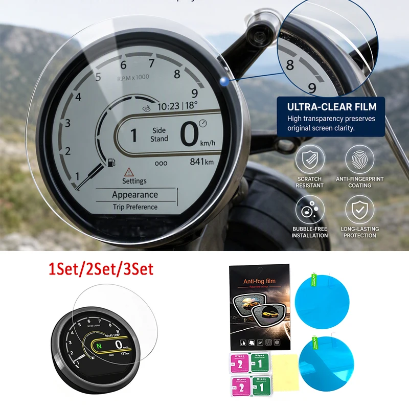 For HIMALAYAN 450 452 Bear 650 2025 2026 2027 BEAR650 Instrument Cluster Scratch Protection Film Dashboard Protector 1/2/3Set