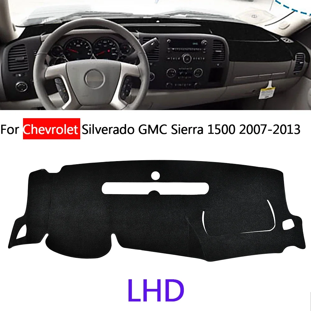 

Pop For Chevrolet Silverado GMC Sierra 1500 2007-2013 Dashboard Cover Dashmat Dash Mat Pad Sun Shade Dash Board Cover Anti-UV Ca