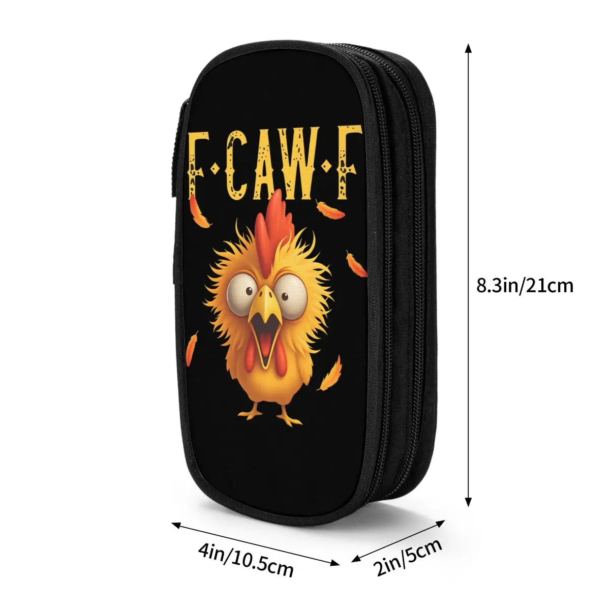 جميل مقلمة الدجاج F-CAW-F قلم رصاص الحقيبة مقلمة المدرسة صبي فتاة طبقة مزدوجة مخصصة DIY اللوازم المدرسية