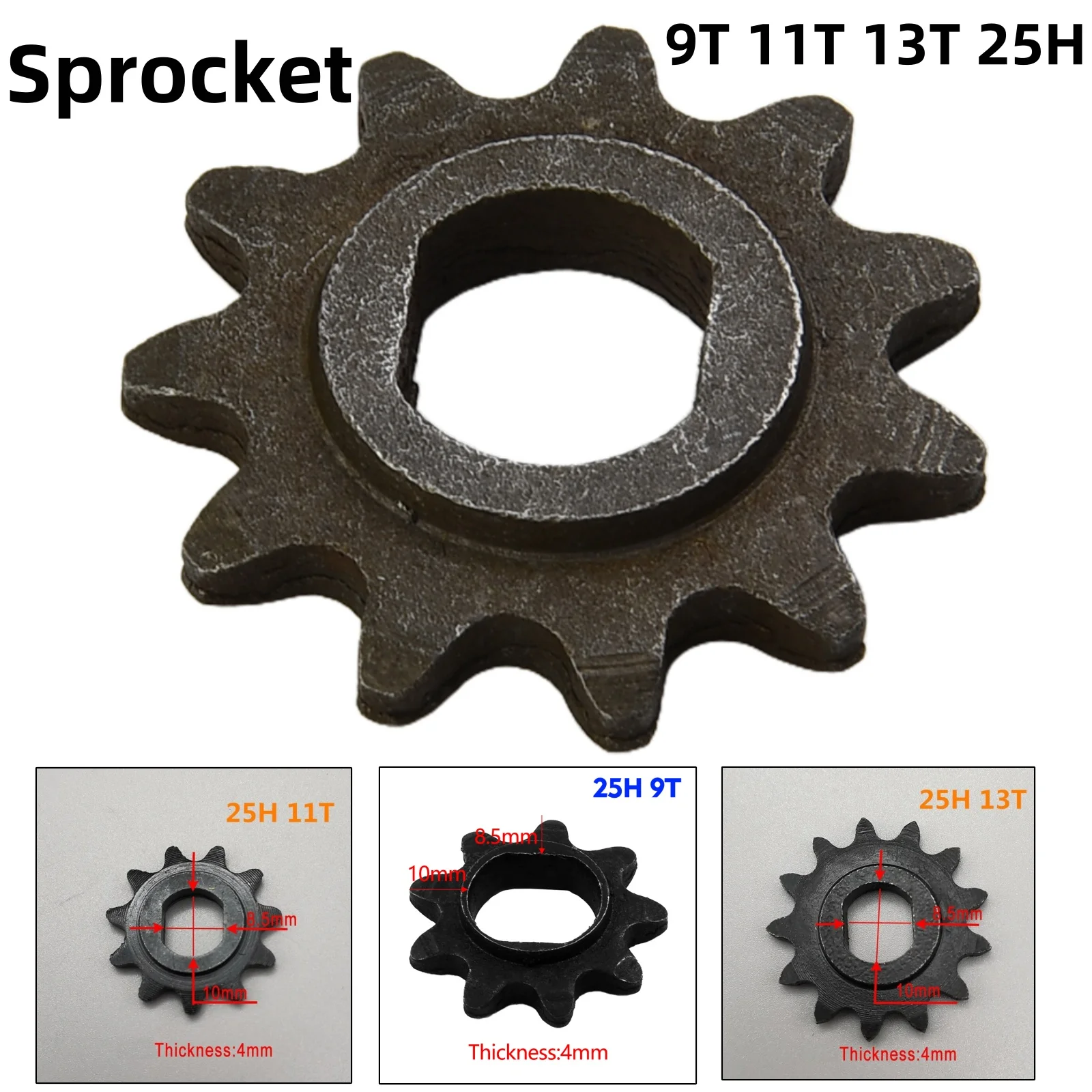 

Electric Scooter 9T 11T 13T 25H Sprocket For 25H Chain Motor Pinion Gear DC Motor