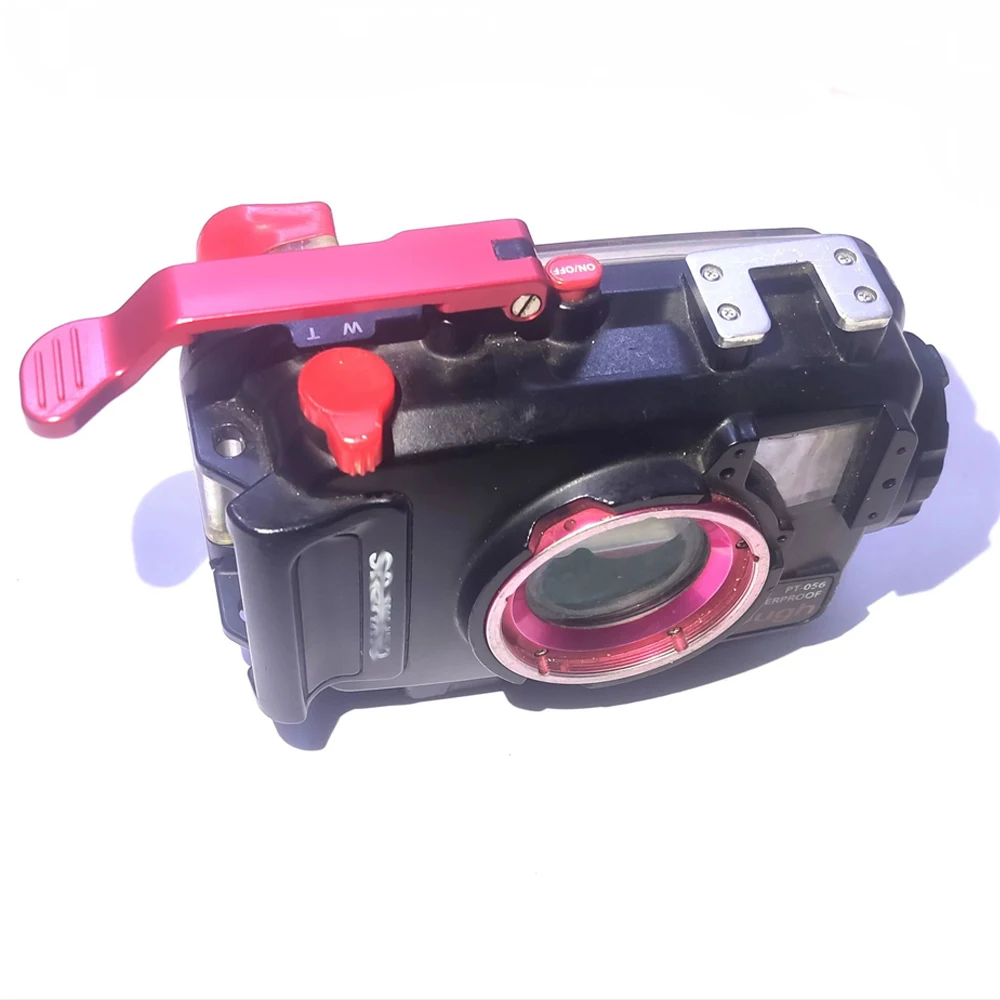 

aluminum alloy underwater camera diving shells shutter Lengthened accessory TG4\5\6\7 waterproof housing shutter extended rods