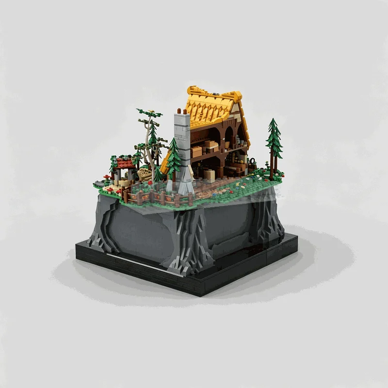 3185 PCS Diamond Mine Forest Scene MOC Creative Building Blocks Model Custom Puzzle Architecture DIY Assembly Educational Gifts
