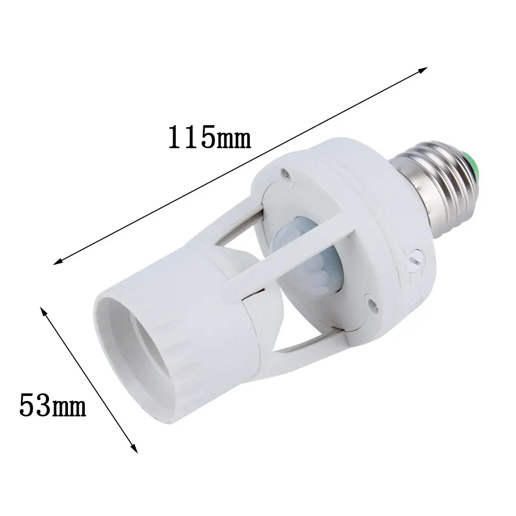 Sensor de detección de movimiento infrarrojo, enchufe E27 de 360 grados, Sensor de inducción PIR, soporte de Base de interruptor de bombilla,