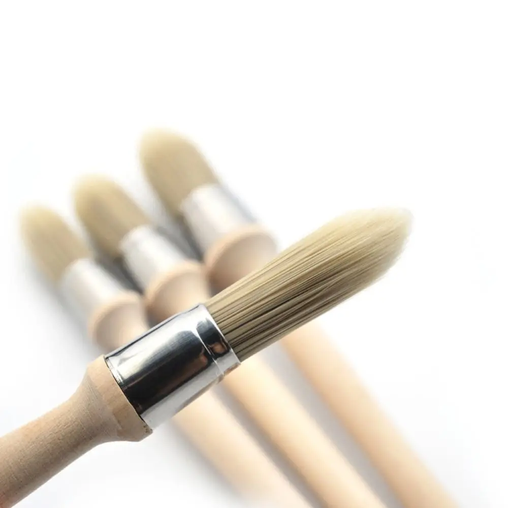 Gap brush Paint Brush Thick bristles Wooden handle Round head brush Apply evenly Chemical fiber Wall Brushing Tools Coating