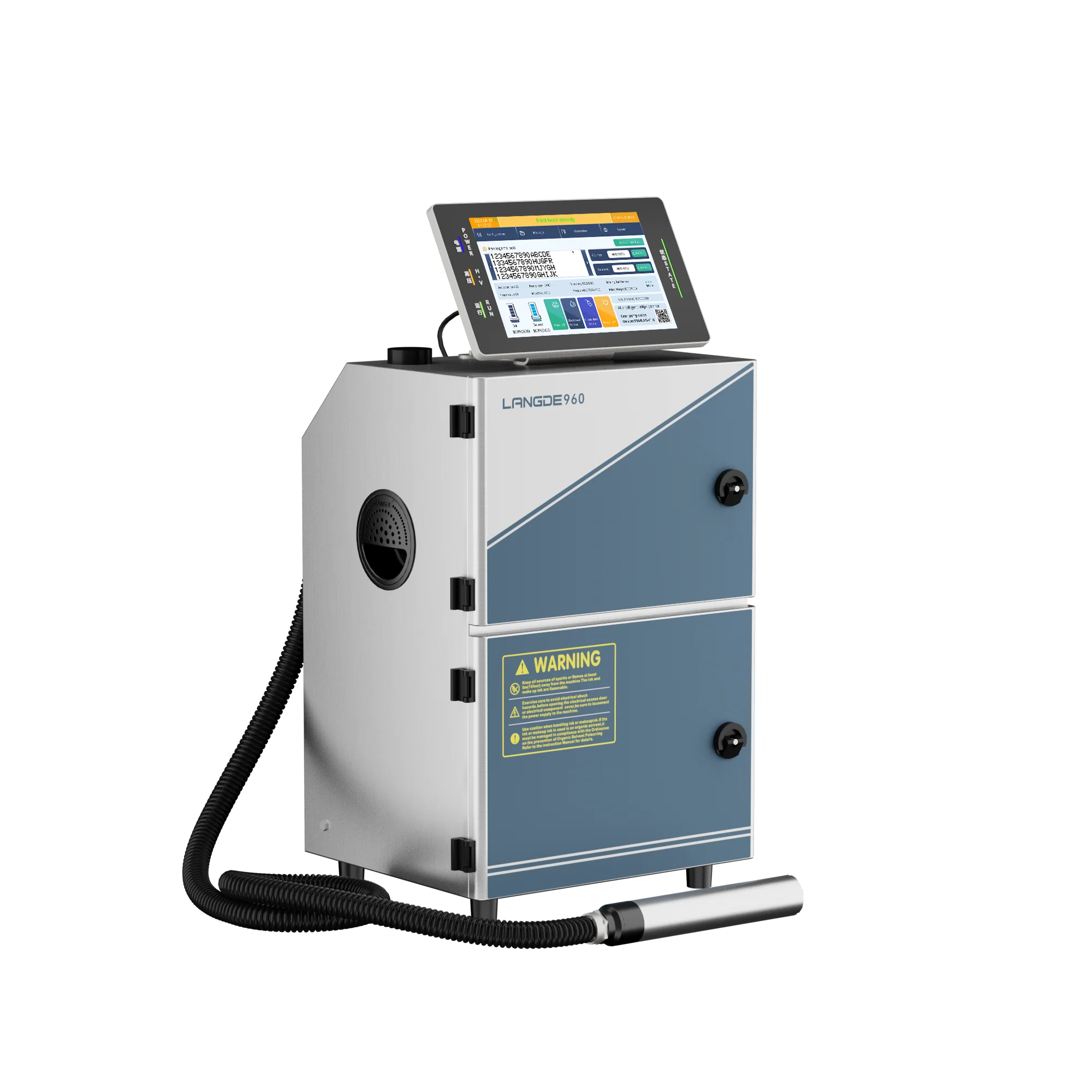 New Industrial Online Inkjet Printer High Speed Automatic Date Coder Plastic Metal Carton Small Production Line Marking Machine
