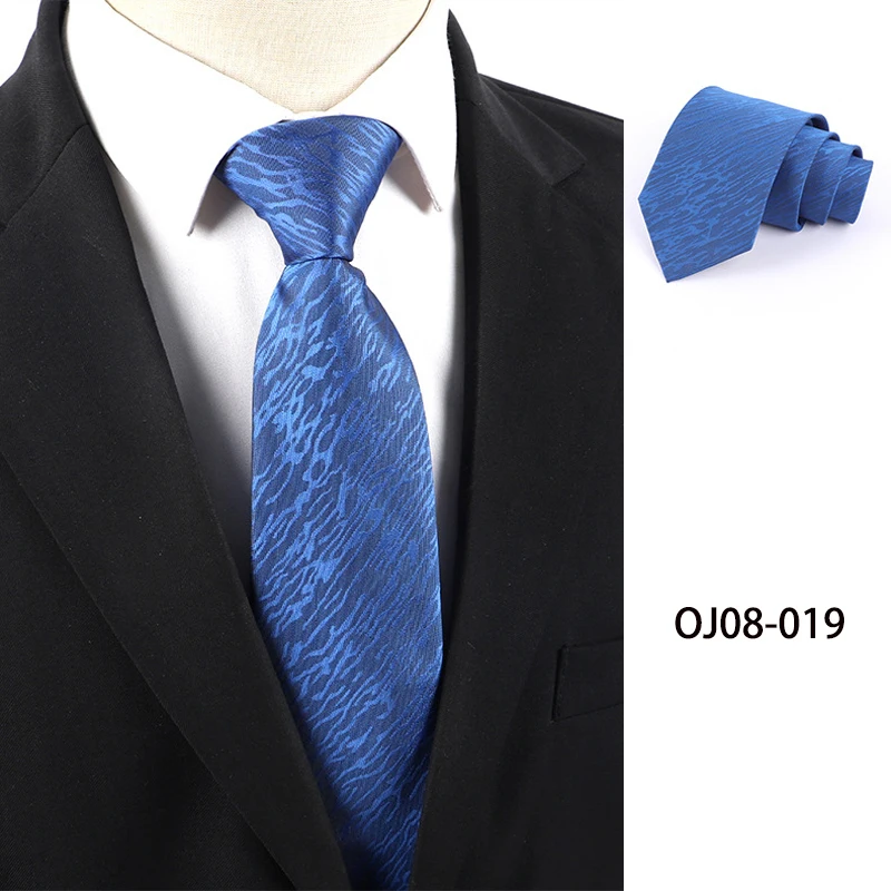 Classic Stripes Necktie Men's Tie 8cm Blue Black Red Neck Ties Fashion Shirt Dress Accessories For Business Formal Wedding Party view 6