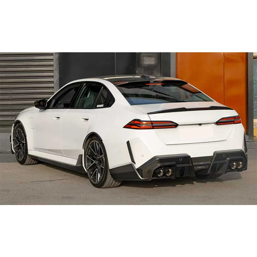 

For BMW M5 G90 2024+ Dry Carbon Fiber Back lip Car Rear Bumper Diffuser Rear Splitters Spoiler Car Accessories Body Kit