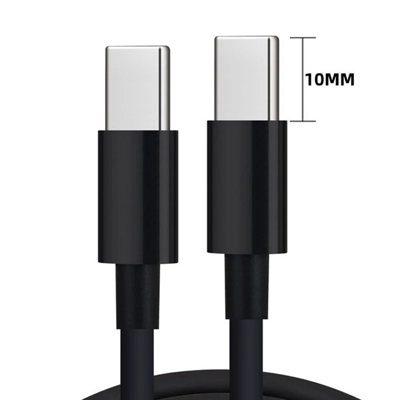 Dubbele USB-C naar Type C 10 mm blootgestelde verlengde lange punt snellaaddatakabel voor iPhone15 Samsung Huawei telefoon Ipad snelsnoer