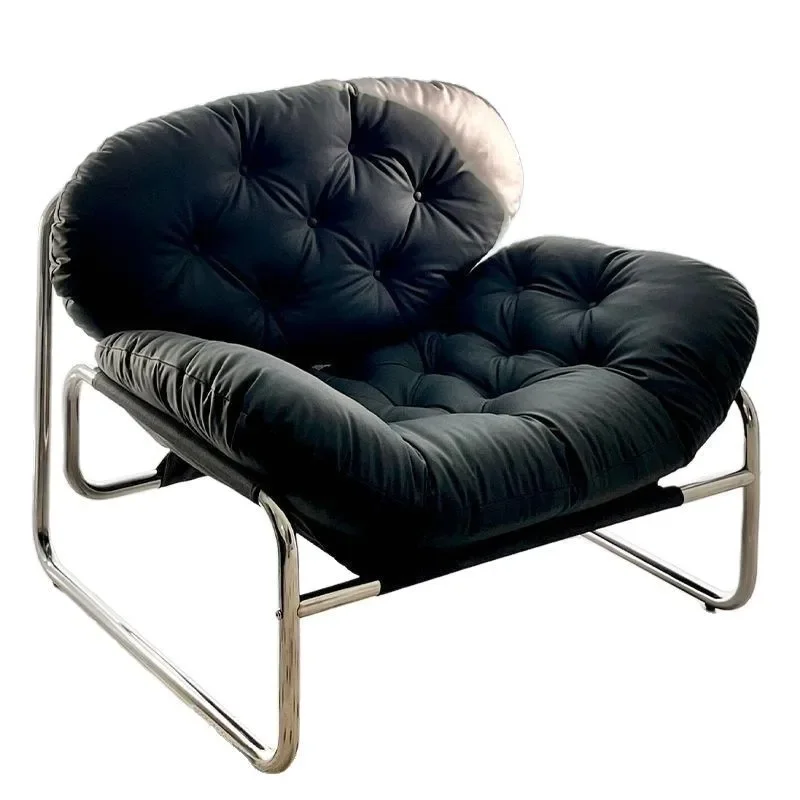 Poltrona per divano da balcone per soggiorno (stile nordico) – Ferro battuto, monoposto, tinta unita per il pranzo di piccoli appartamenti