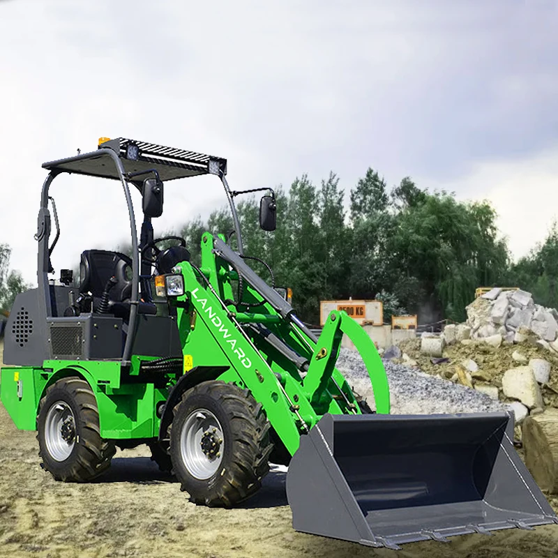 Cina Nuova pala gommata elettrica piccola Caricatore frontale CE ISO 600KG Prezzo di fabbrica Batteria EPA 4x4 Mini Loder personalizzato