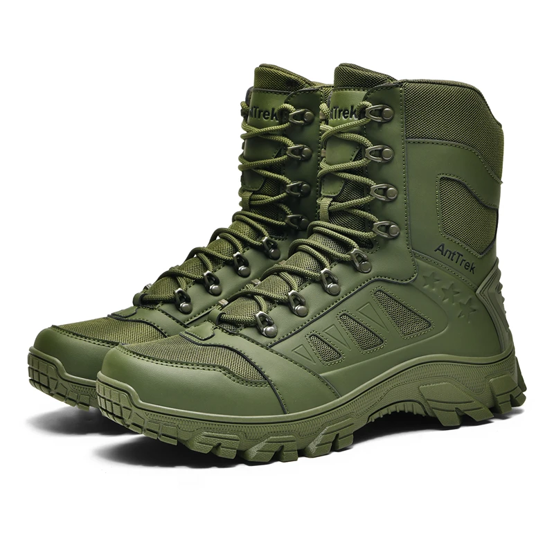 

Men Military Army Boots High Quality Male Tactical Shoes Climbing Hiking Boots Camping Lace Up Women Safety Ultrallight Unisex
