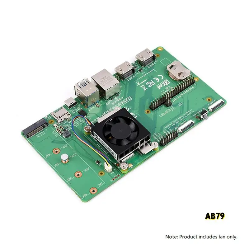 Raspberry Piコンピューティングモジュール5用冷却ファン、CM5ヒートシンククーラーラジエーター、5V電源、サーマルテープ付き