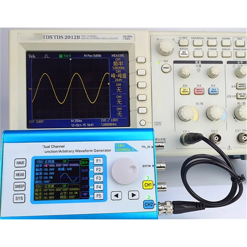 FY2300 12Mhz DDS Generator Sinyal Fungsi Bentuk Gelombang Sewenang-wenang Saluran Ganda Frekuensi Gelombang Sinus Multifungsi 200Msa/S