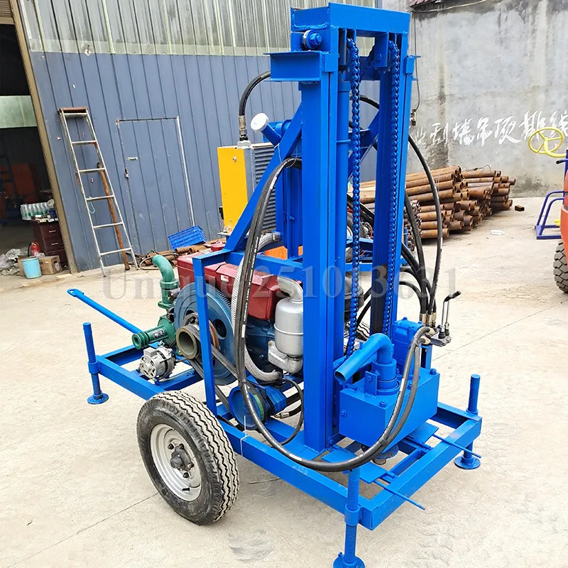 22HP Diesel Deep Borehole Water Well Drilling Machine for Sale 120m Depth Hydraulic Mine Drilling Rig Hole Drilling Machines