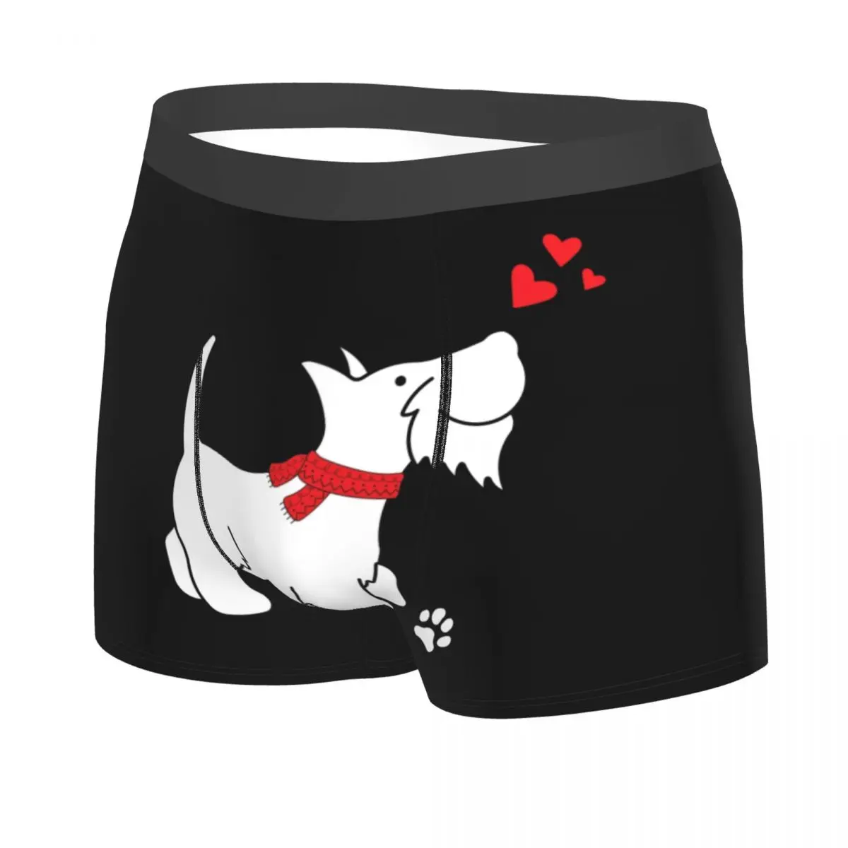 Scottish Terrier Love Boxer Shorts For Men 3D Printed Male Scottie Dog Underwear Panties Briefs Stretch Underpants