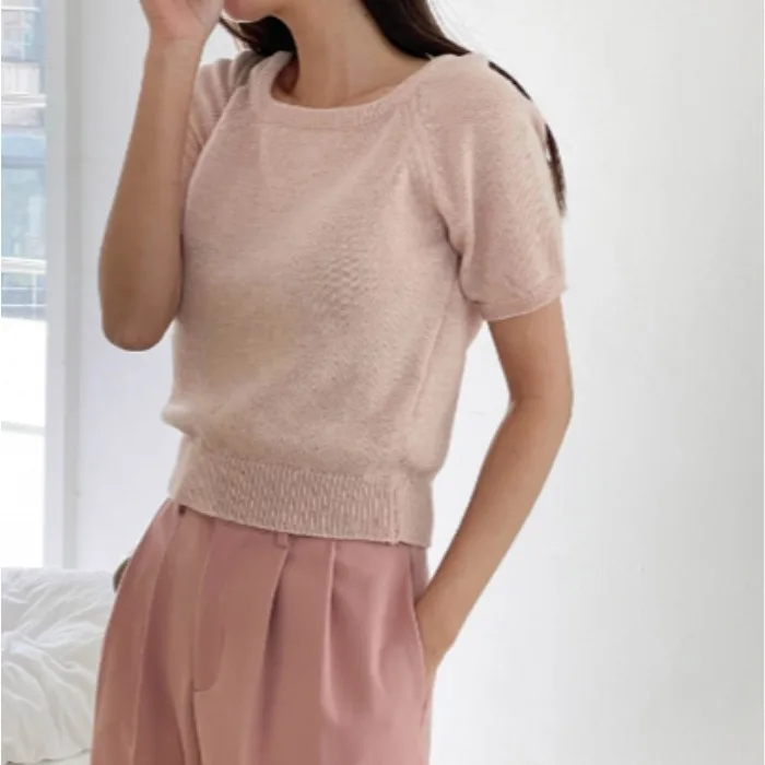 التخسيس ort Sve محبوك سترة المرأة عادية Sle مربع Ne لون نقي الربيع الصيف النسخة الكورية تنوعا