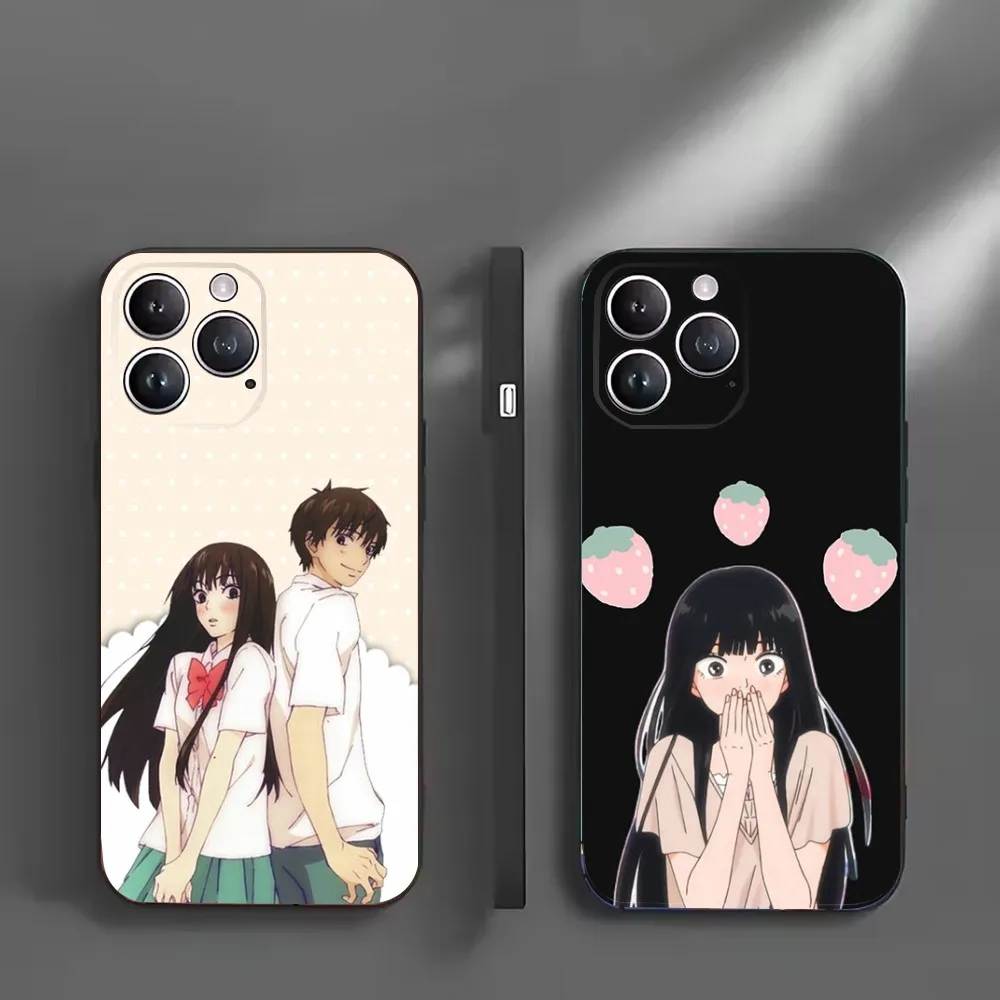 Kimi ni Todoke Sawako Phone Case For iPhone16,15,14,13,12 Mini 11 Pro XR,X,XS,MAX 7,8 Plus Silicone Cover Soft Black