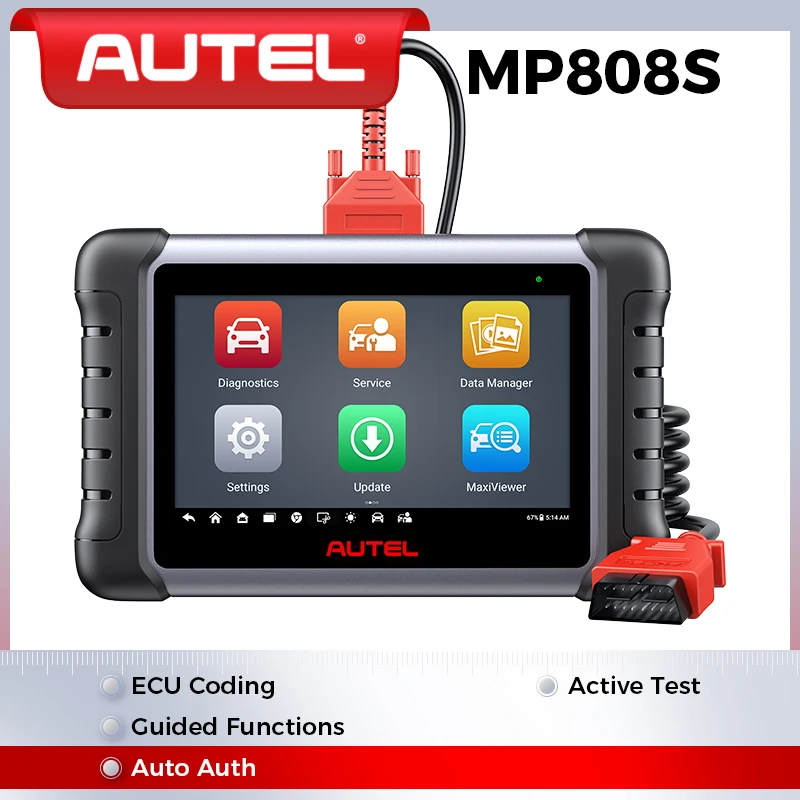

Autel MaxiPRO MP808S диагностические инструменты ECU кодирование OBD2 профессиональный автомобильный сканер двунаправленное управление PK MK808BT PRO
