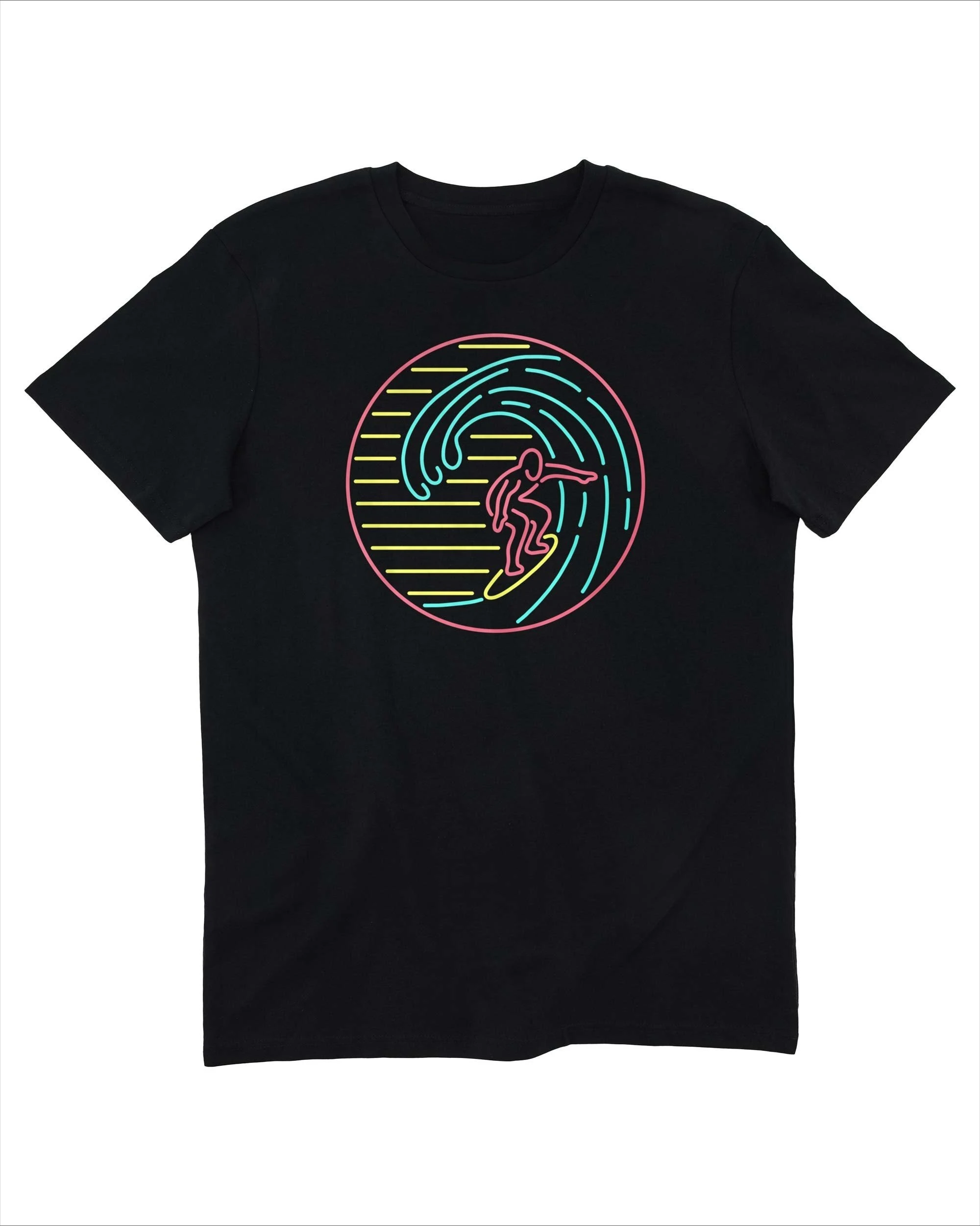 

Surf Neo Graphic Printing Summer Luxury Brand Cotton Men's and Women's T-Shirts Short Sleeves Trendy Fashion Clothing