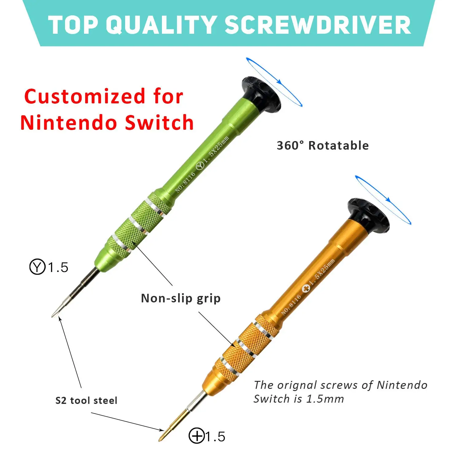 Kit de reparo 15 em 1 para substituição de joystick joycon, 2 pacotes para fix drift nintendo switch, controlador joy-con e joystick switch lite