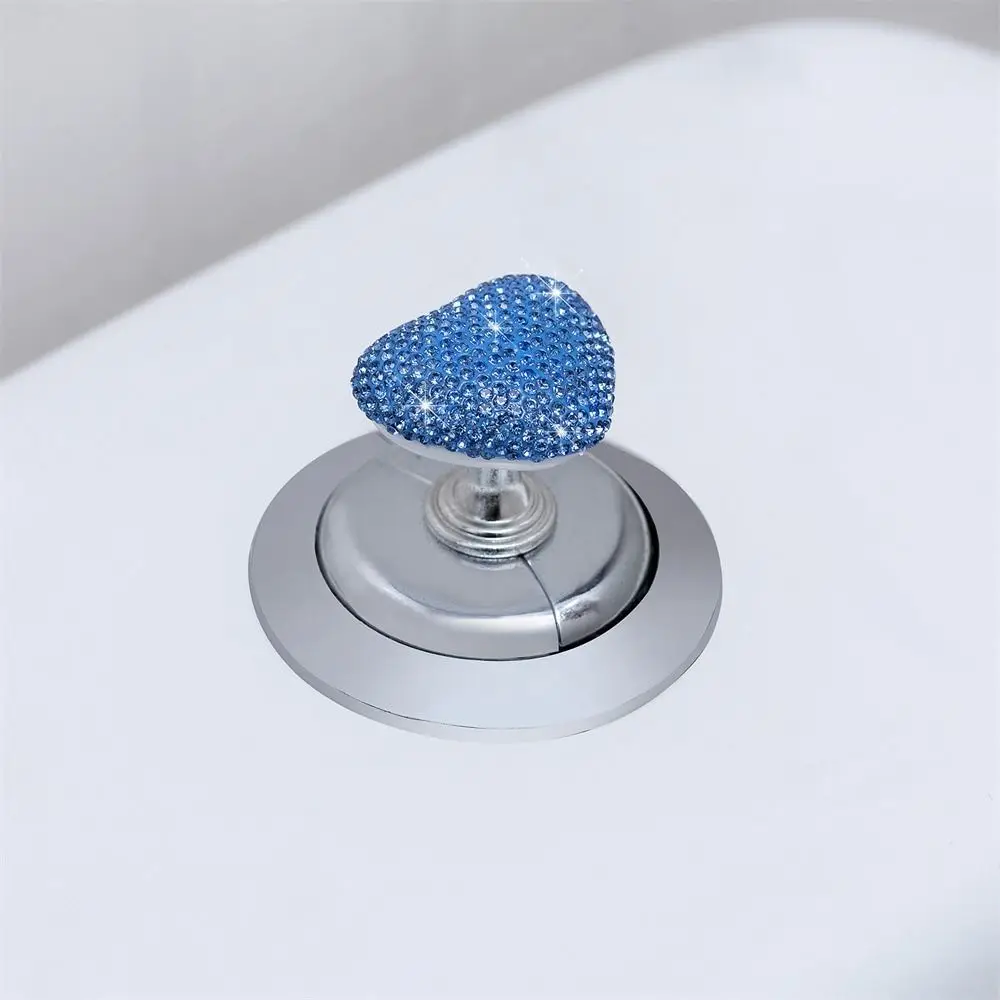 Plastic Toilet Press Assist Multiple Colors Durable Heart Shaped Toilet Button Small and Cute Protecting Long Manicures