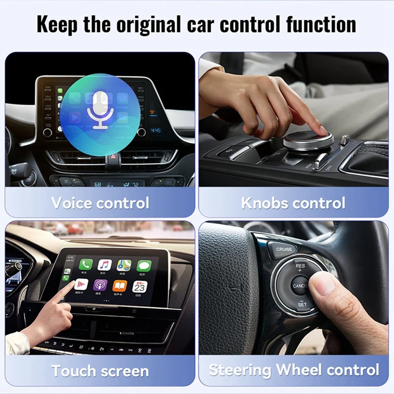 Wireless Carplay Android Auto Wireless Adapter Smart Mini Box Plug And Play Wifi Fast Connect Universal Durable Easy Install