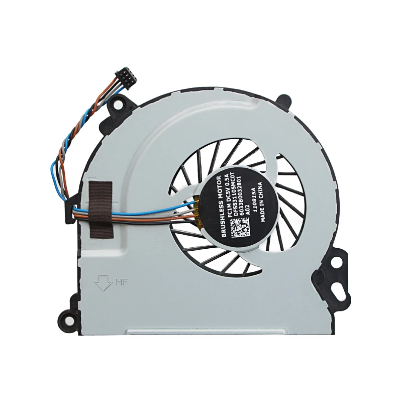 

Laptop CPU FAN For HP 15-J001AX 15-J001TU 15-J001TX 15-J002AX 15-J002LA 15-J002TU 720235-001 DFS531105MC0T-FC1M DC5V 0.5A