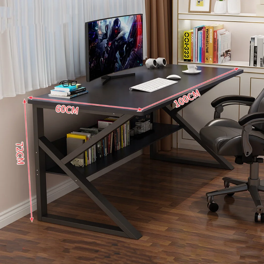 *- Factory Direct Sale Customized Home Office Furniture Upgraded Steel Frame Player Gaming Tables K-shaped Leg Computer Desk