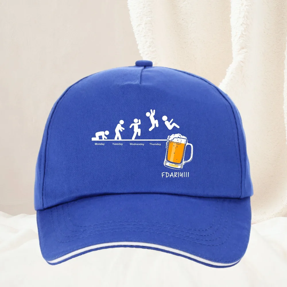 Weekend Countdown Beer Design Baseball Cap Adjustable Outdoor Men Women hat Outdoor Streetwear Sports Hats