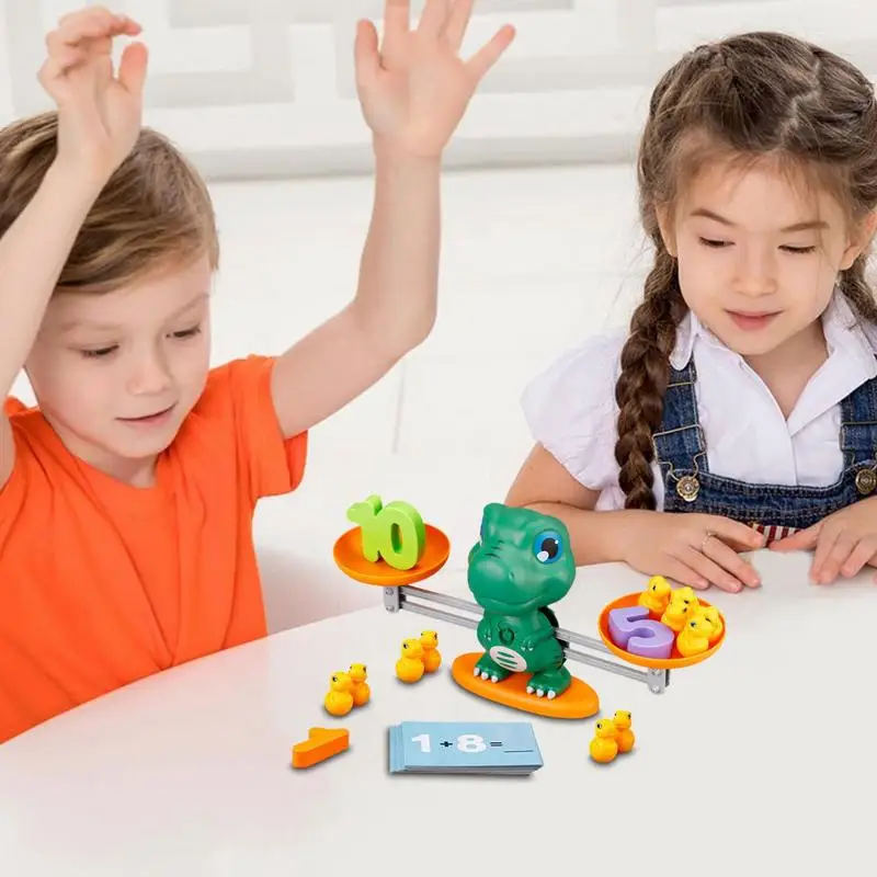 Balans Wiskunde Spel Educatief Speelgoed Dinosaurus Wiskunde Tellen Matching Letter Game Leren Materiaal Tellen Educatief Speelgoed