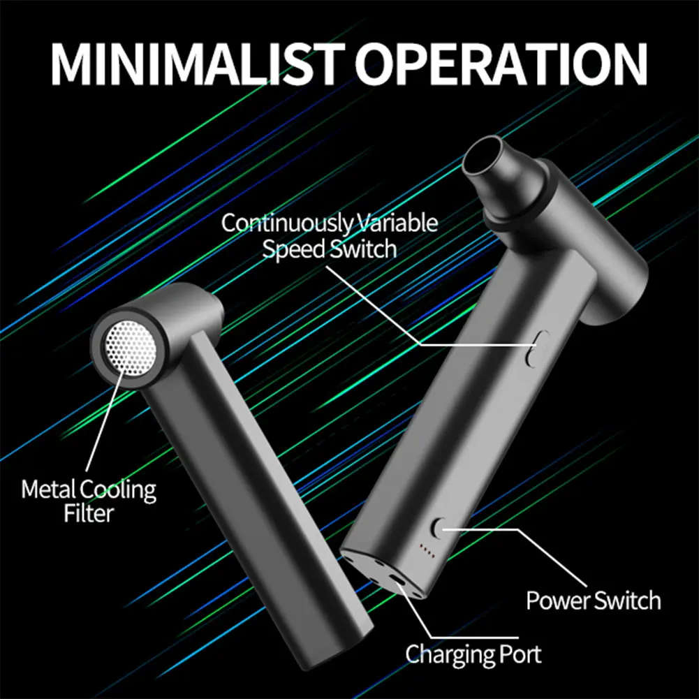 

Mini Blower Turbo Fan USB Rechargeable 2 in 1 Air Blower & Vacuum Cleaner Computer Vacuum Cleaner for Keyboard Computer Cleaning