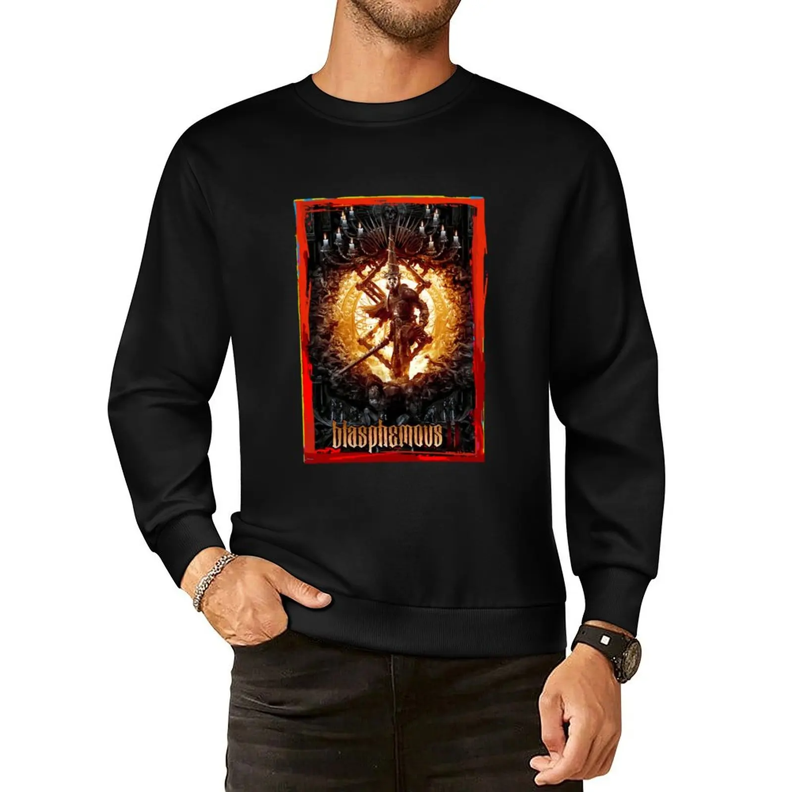 

Blasphemous 2 (2) Pullover Hoodie anime clothing men's clothing graphic t shirts men sports sweatshirt man