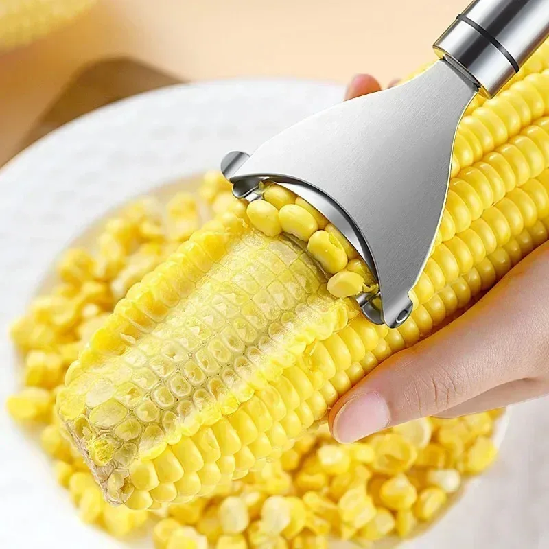 Stainless Steel Corn Peeler Stripper Thresher Kitchen Tool Corn Cutter Cob Remover