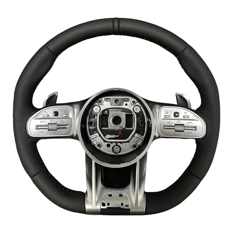

For Mercedes-Benz AMG Style Leather Sport Steering Wheel Upgrade Fit W204 W205 W212 W213 W221 W222 W218 W177 C63 G63 A/B/C/E/G C
