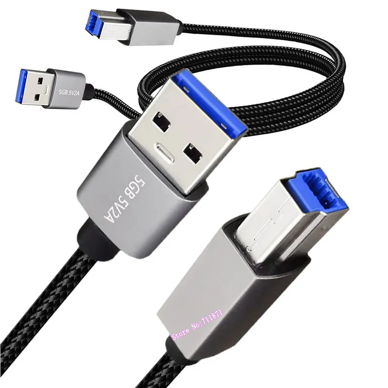 5V2A High Speed A Male to B Male USB 3.0 Cable Line For Scanner Printer External Hard Driver Usb3.0 A to B Male Data Line Wire