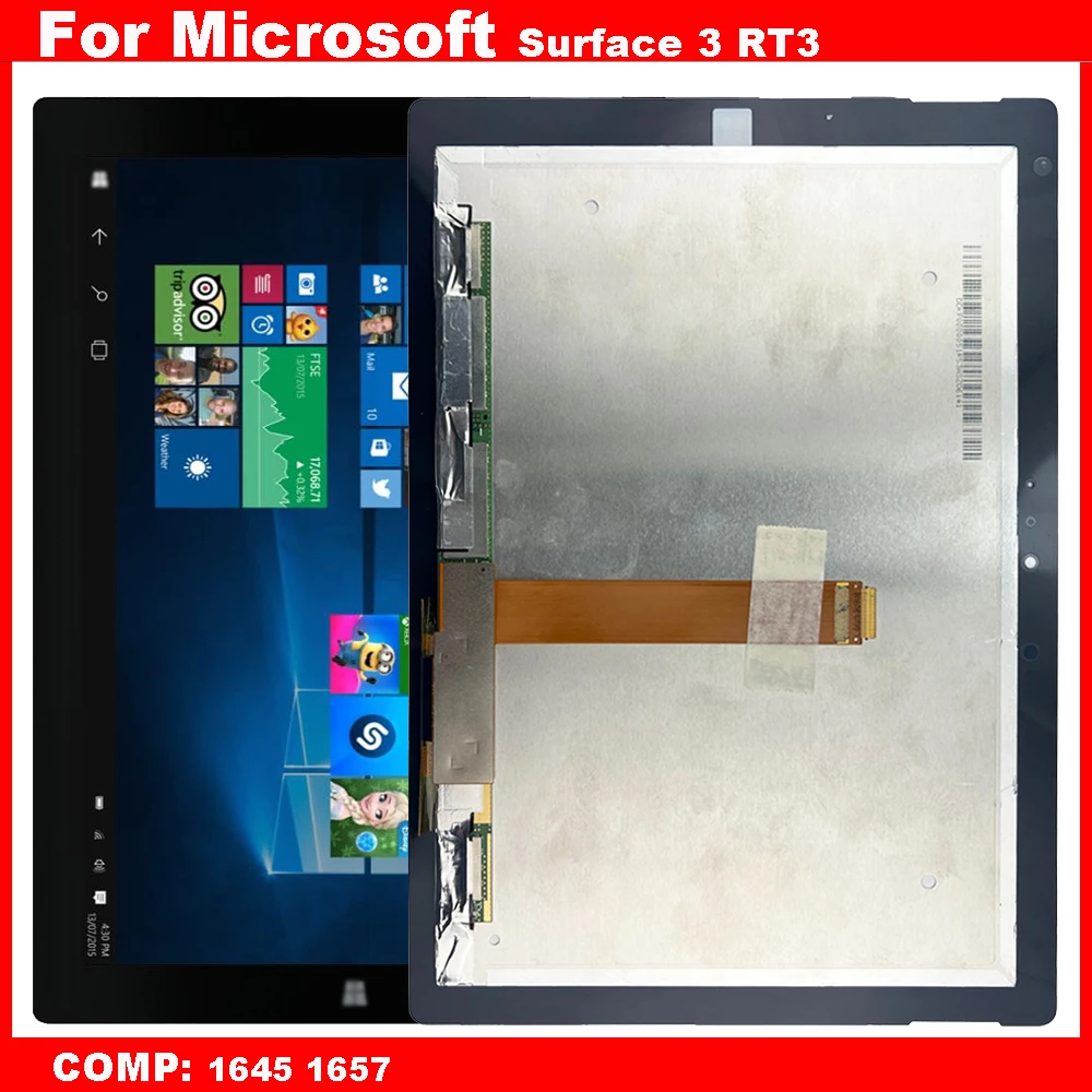 

NEW For Microsoft Surface 3 Surface3 RT3 1645 1657 10.8" LCD Display Touch Screen Digitizer Glass Assembly Repair Parts