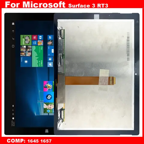 Nuevo para Microsoft Surface 3 Surface3 RT3 1645 1657 10,8 "pantalla LCD Digitalizador de pantalla táctil piezas de reparación de montaje de vidrio